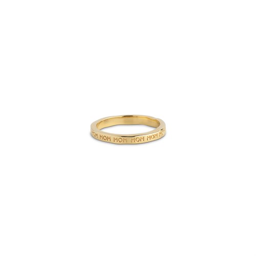 Enamel, MOM Ring, Forgyldt